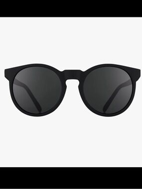 Men's Round Matte Black Sunglasses